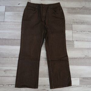 Coldwater Creek 5-Pocket Loden Green Jeans Size 12 Petite